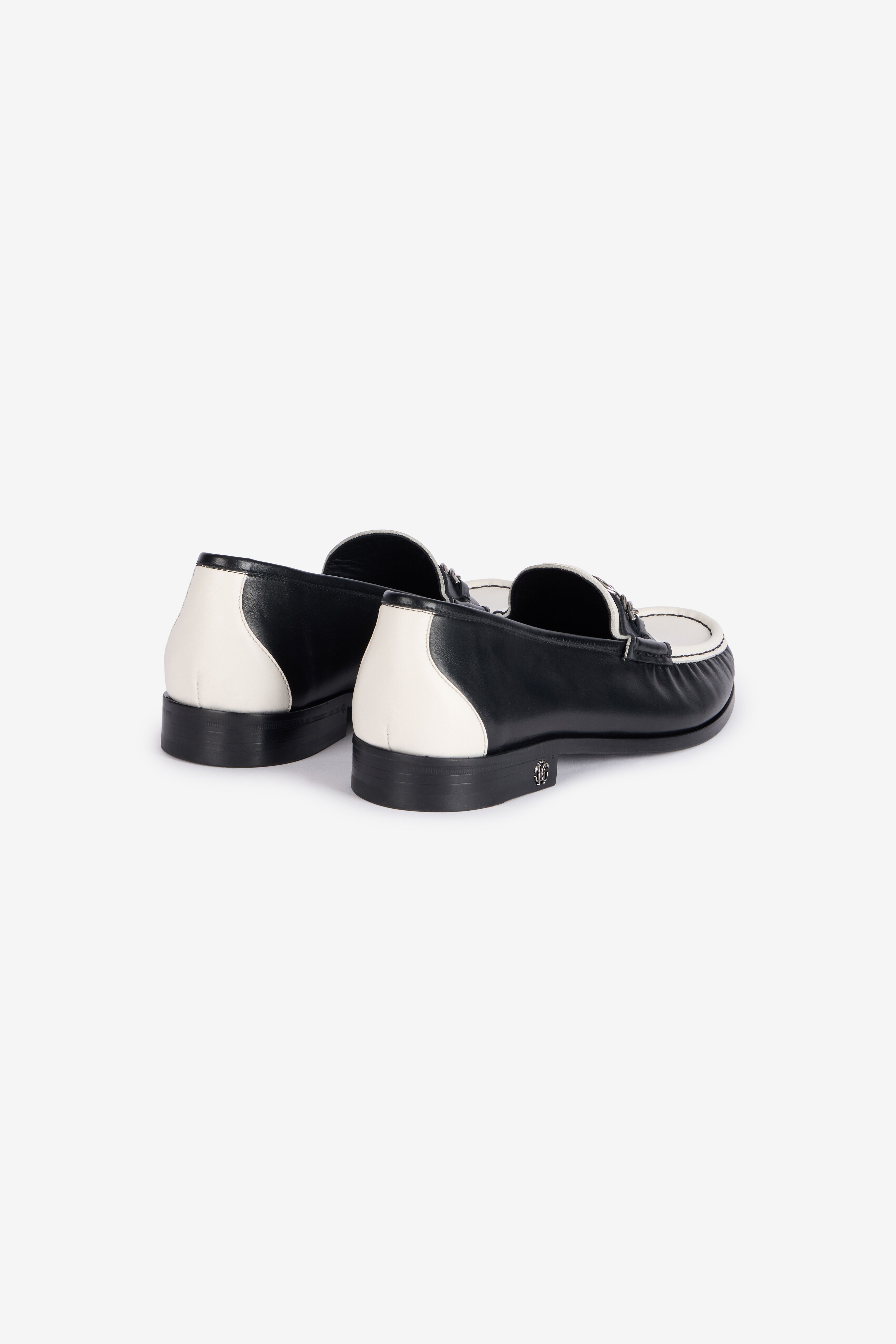 Two-Tone Loafers With Mirror Snake Monogram - 3