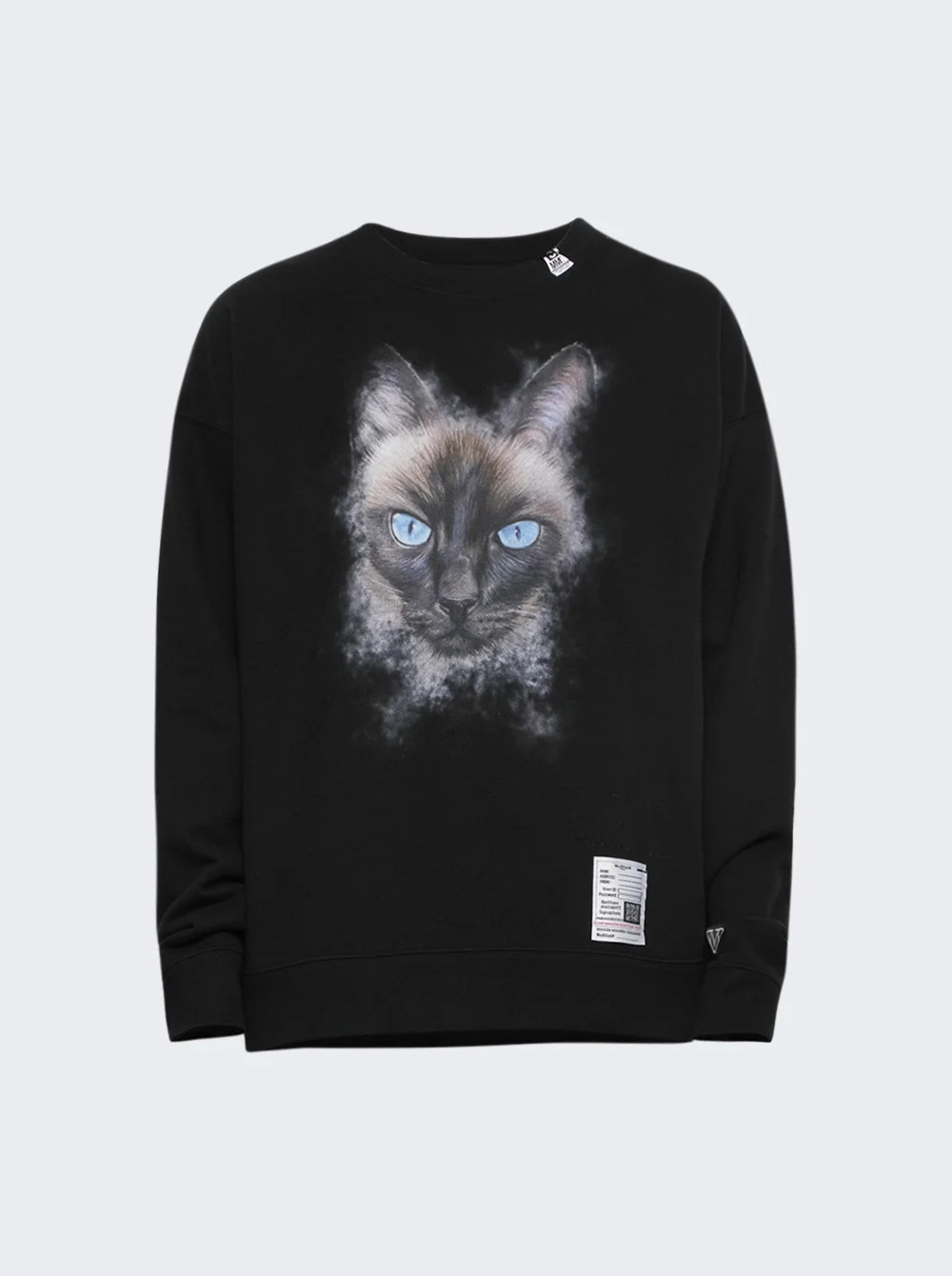 Cat Printed Pullover Black - 1