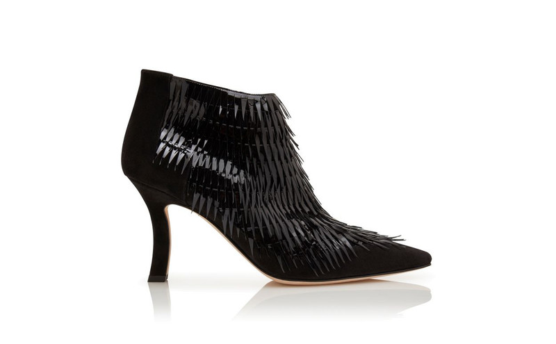 Black Patent Leather Ankle Boots 1