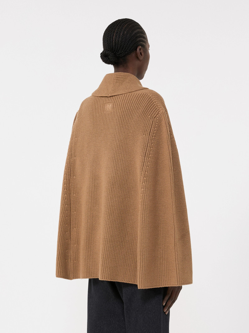 AGENZIA Double-breasted wool cape - CAMEL 4