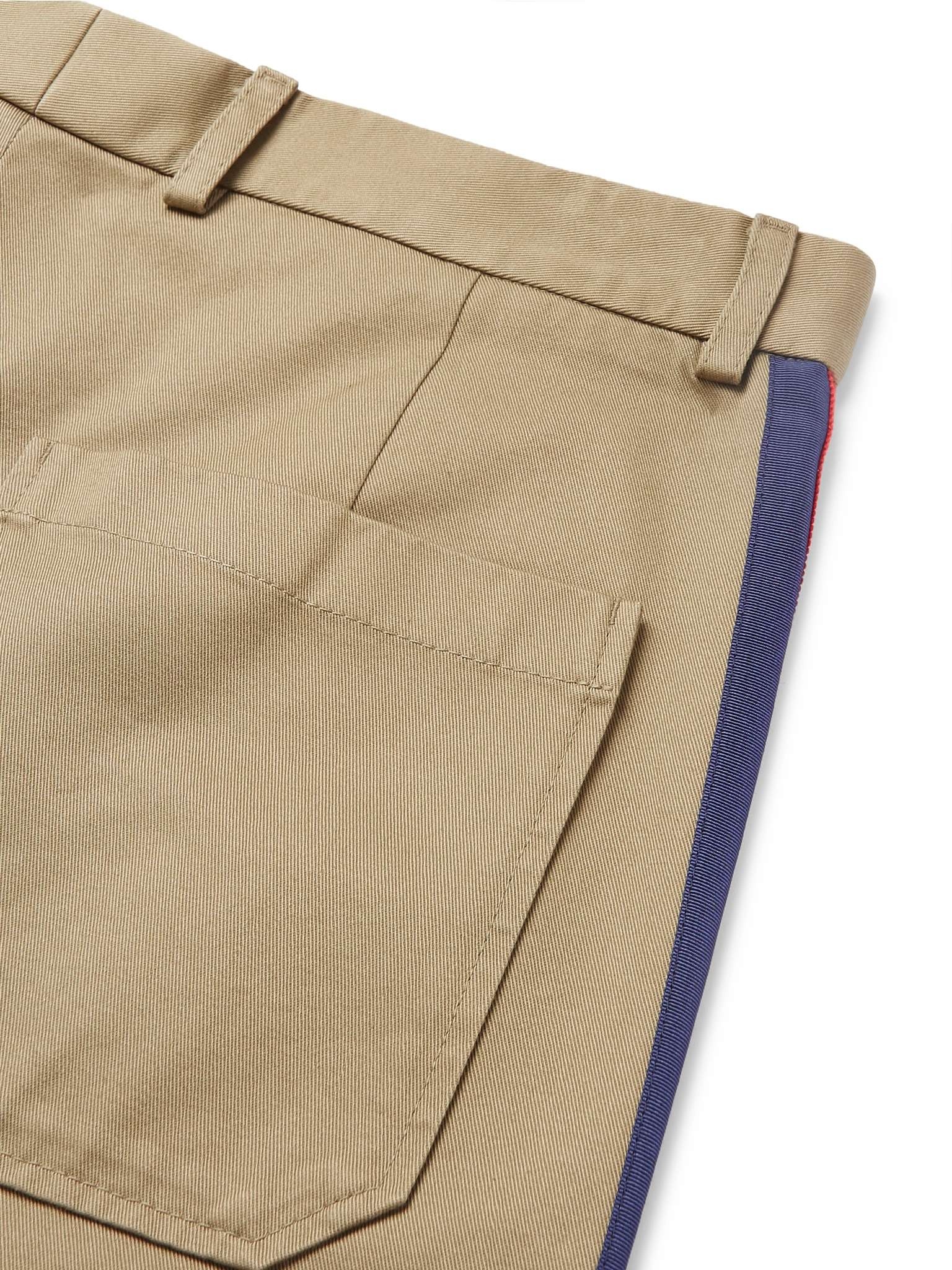 Webbing-Trimmed Cotton-Twill Bermuda Shorts - 6