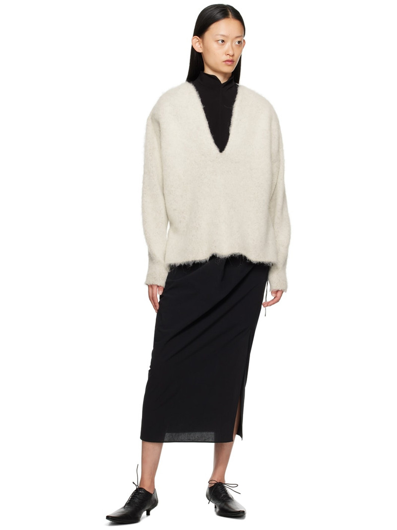 Mame Kurogouchi Black Wrap Midi Skirt outlook