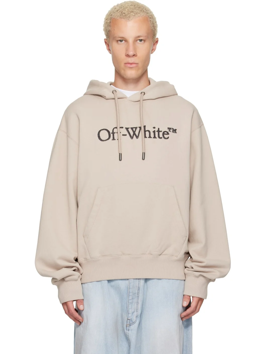 Beige Big Bookish Regular Hoodie - 1
