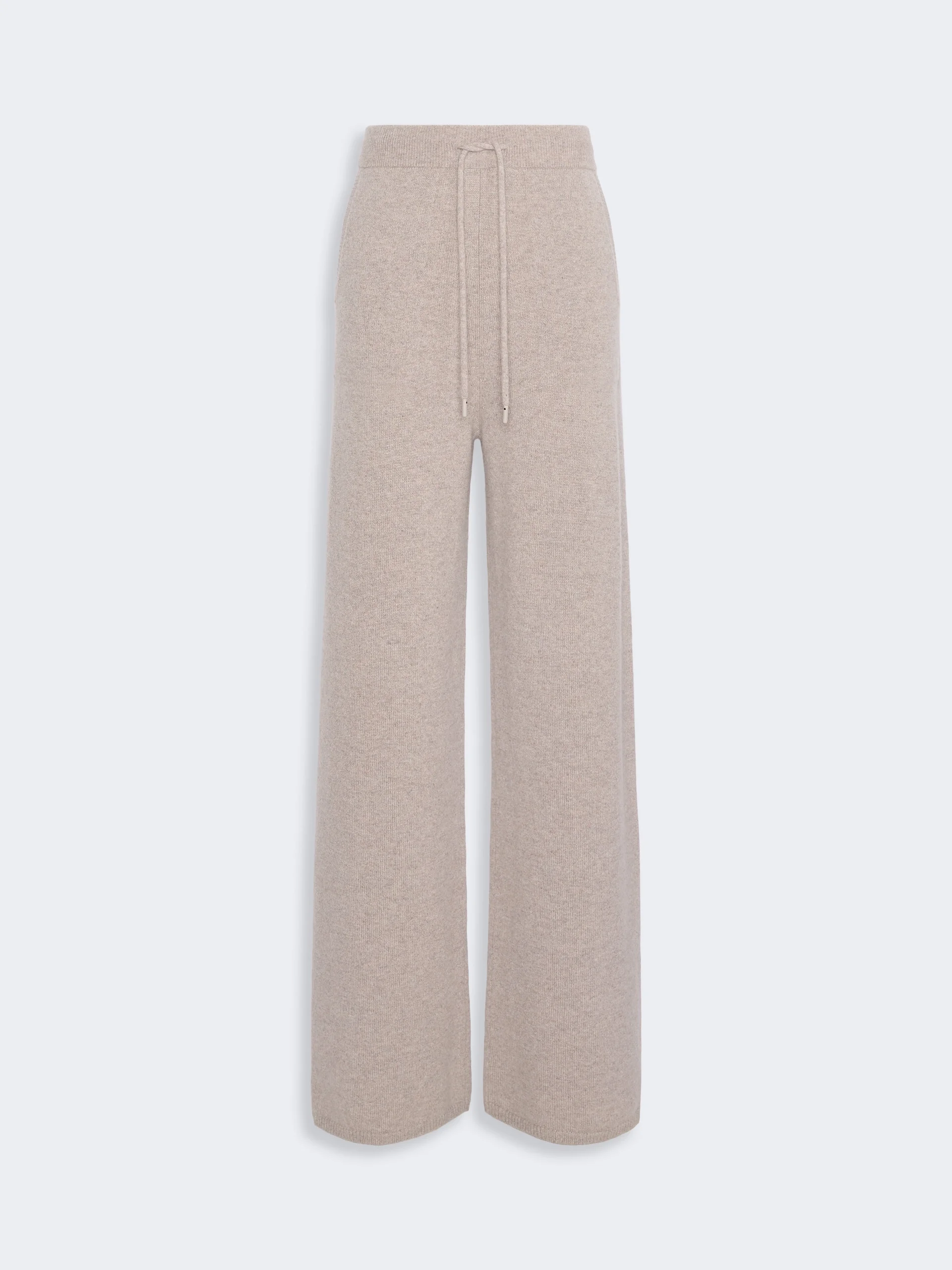 FIABE Wide cashmere yarn trousers - SAND - 1