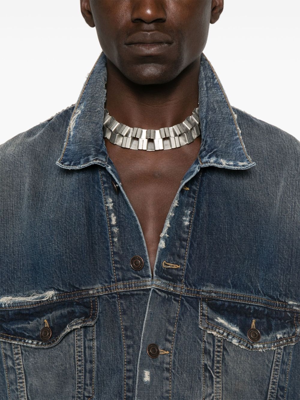 denim gilet - 5