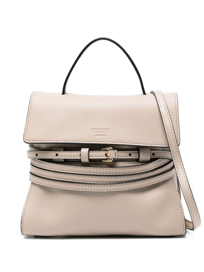 small Tie Me flap-buckle leather bag 1