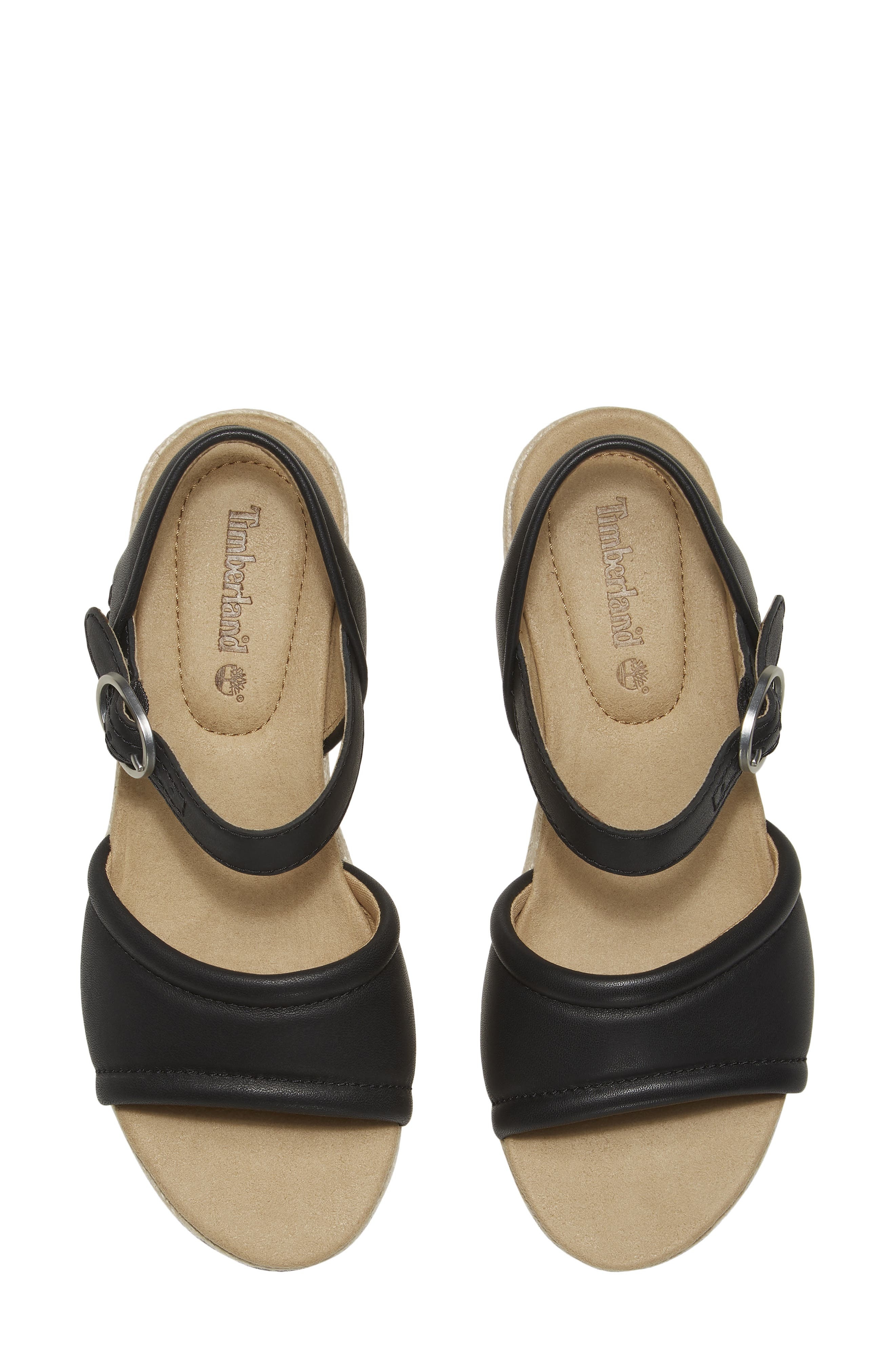 Timberland Santorini Sun Espadrille Sandal in Black Full Grain at Nordstrom - 4