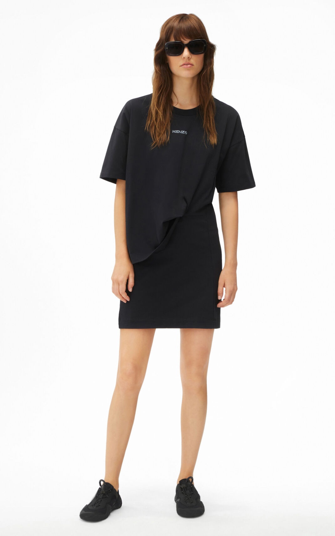 KENZO Logo asymmetric T-shirt dress - 2
