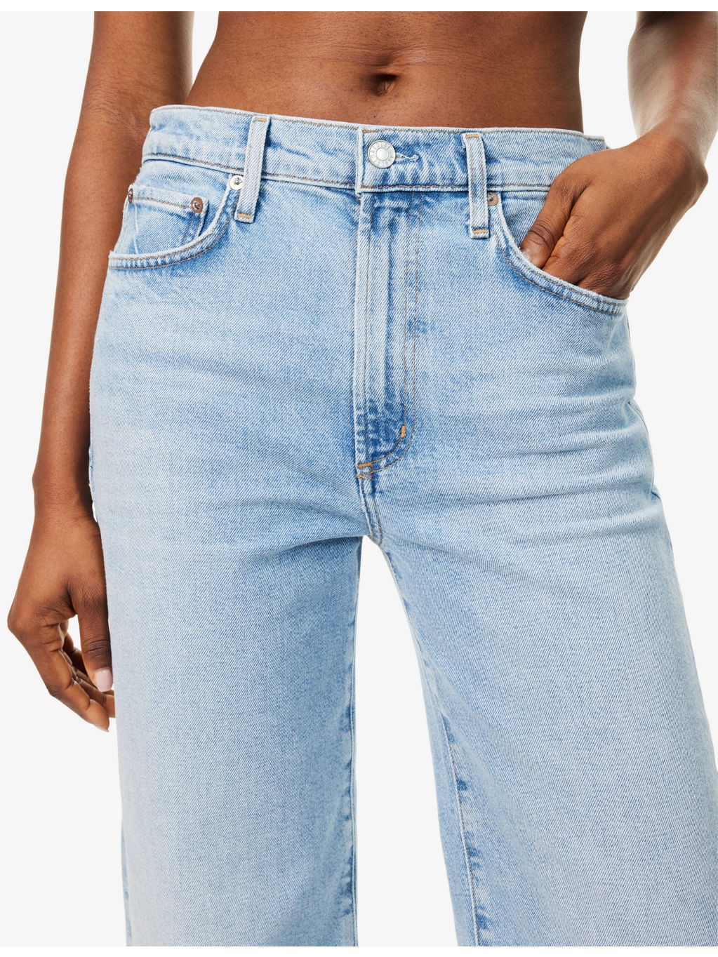 Harper Straight-Leg Denim Jeans - 5