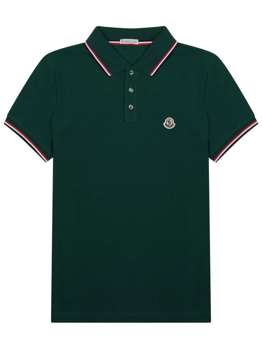 COTTON POLO SHIRT WITH LOGO PATCH - 1