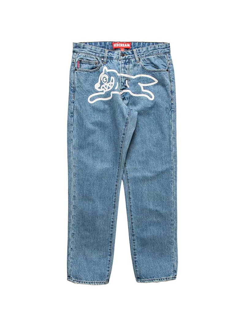 Running Dog arrow graphic-print jeans 1