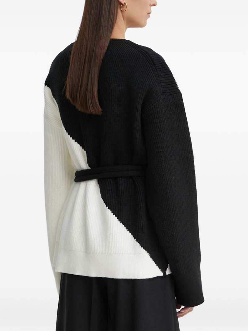 diagonal-ribbed knit cardigan 3