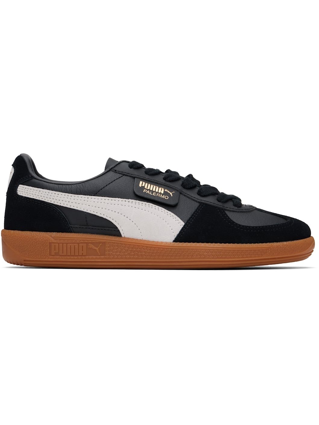 Black & Gray Palermo Leather Sneakers - 1
