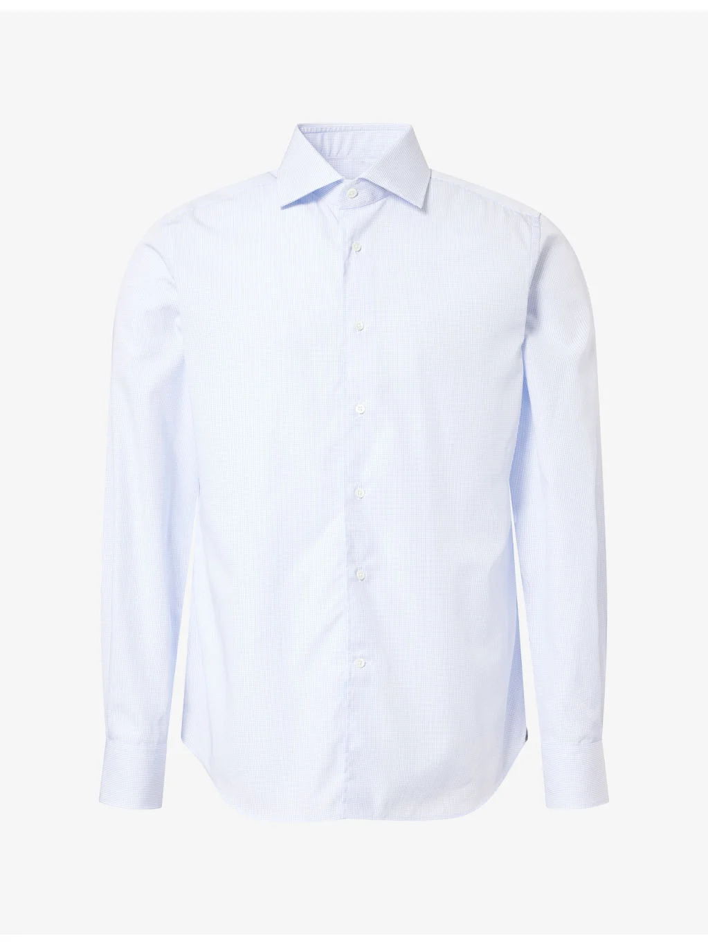 Window Pane Check Cotton Shirt - 1