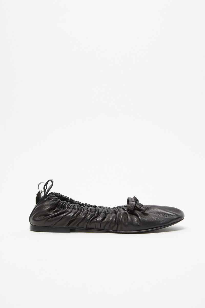 Leather ballet flat - Black - 1
