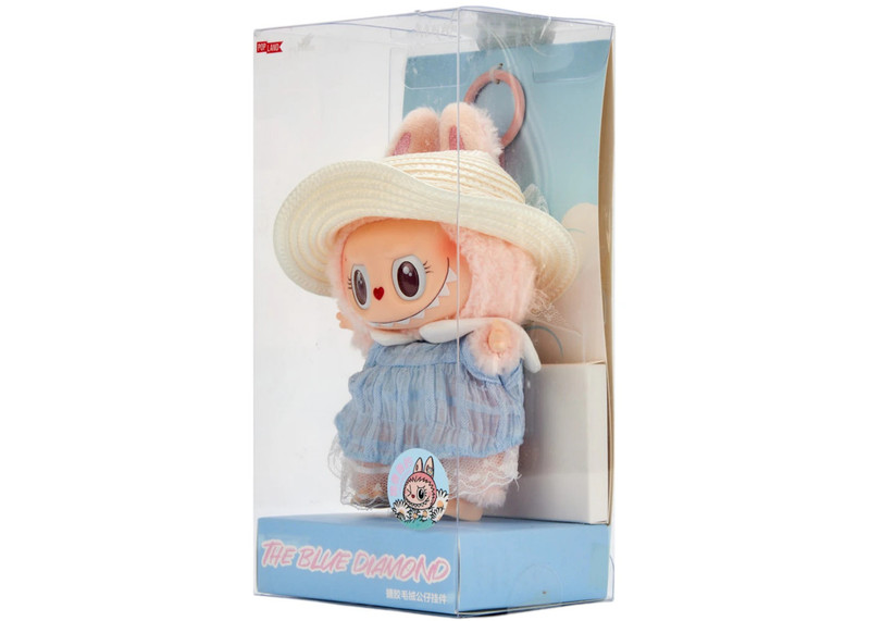 POP MART Pop Mart Labubu The Blue Diamon Summer Party Vinyl Plush Doll Pendant outlook