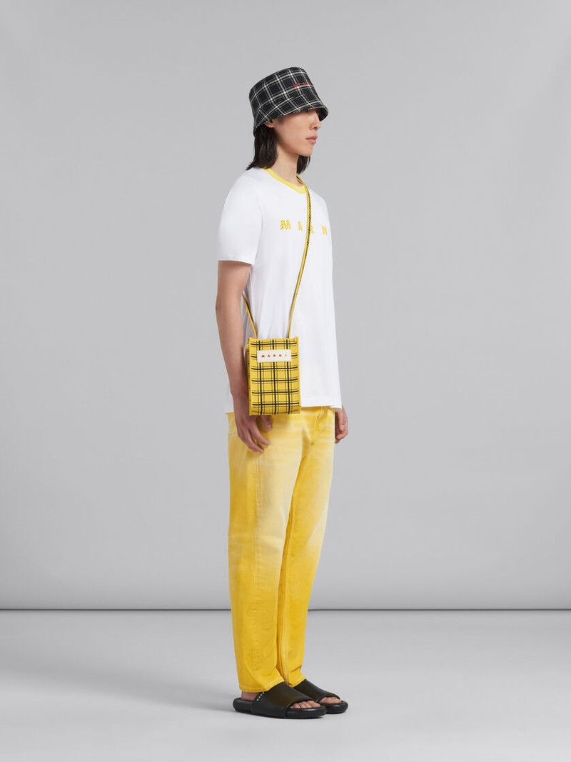 WHITE BIO COTTON T-SHIRT WITH POLKA-DOT LOGO 5