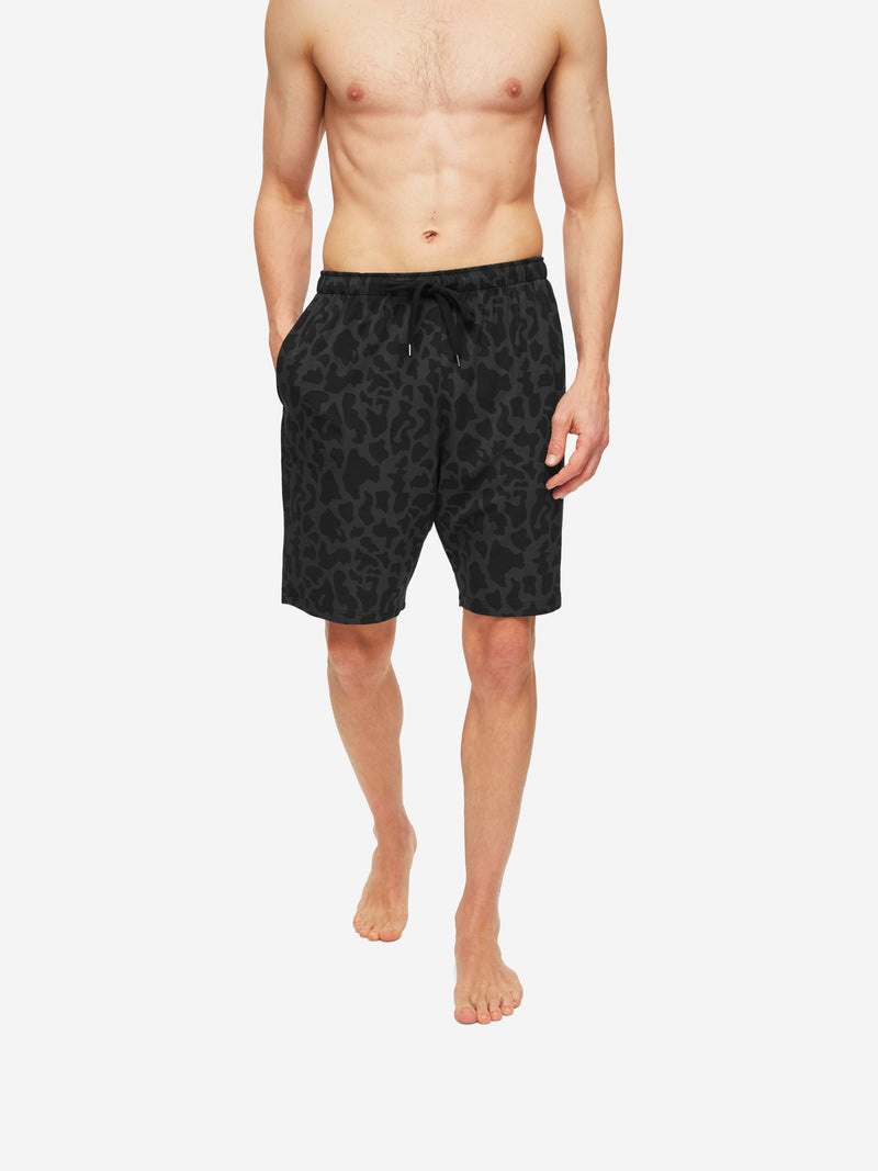 Men's Lounge Shorts London 7 Micro Modal Stretch Black - 4