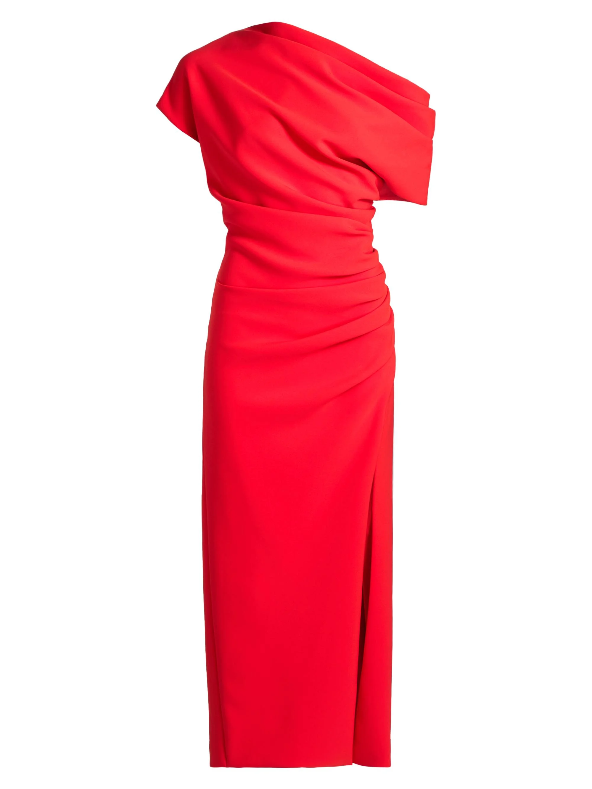 Women's One-Shoulder Cocktail Dress - Persimmon - 1