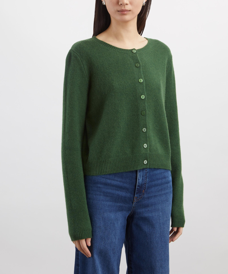Reformation Clara Grass Cashmere Cardigan outlook