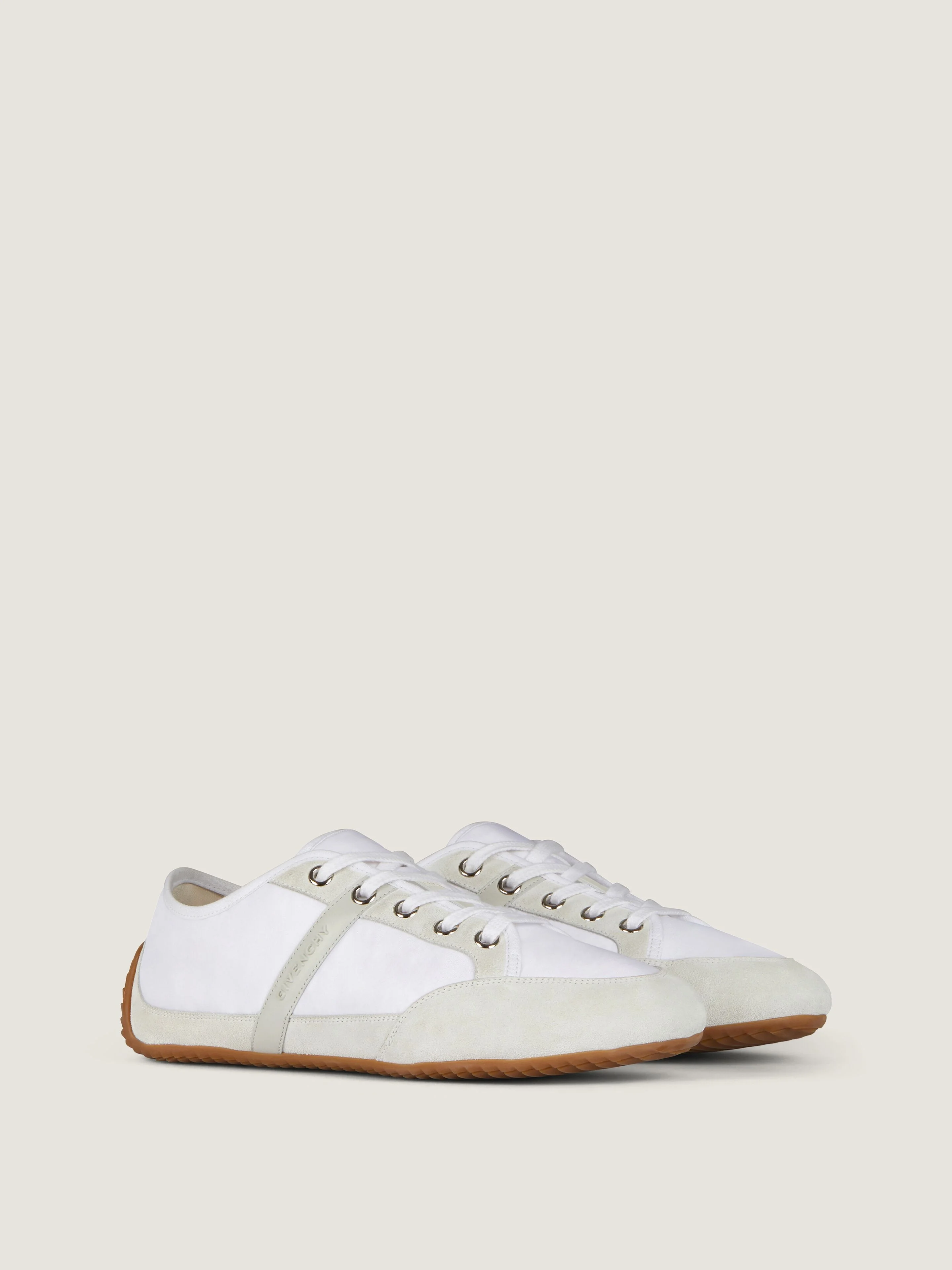 SLIM SNEAKERS IN NYLON AND SUEDE - 1