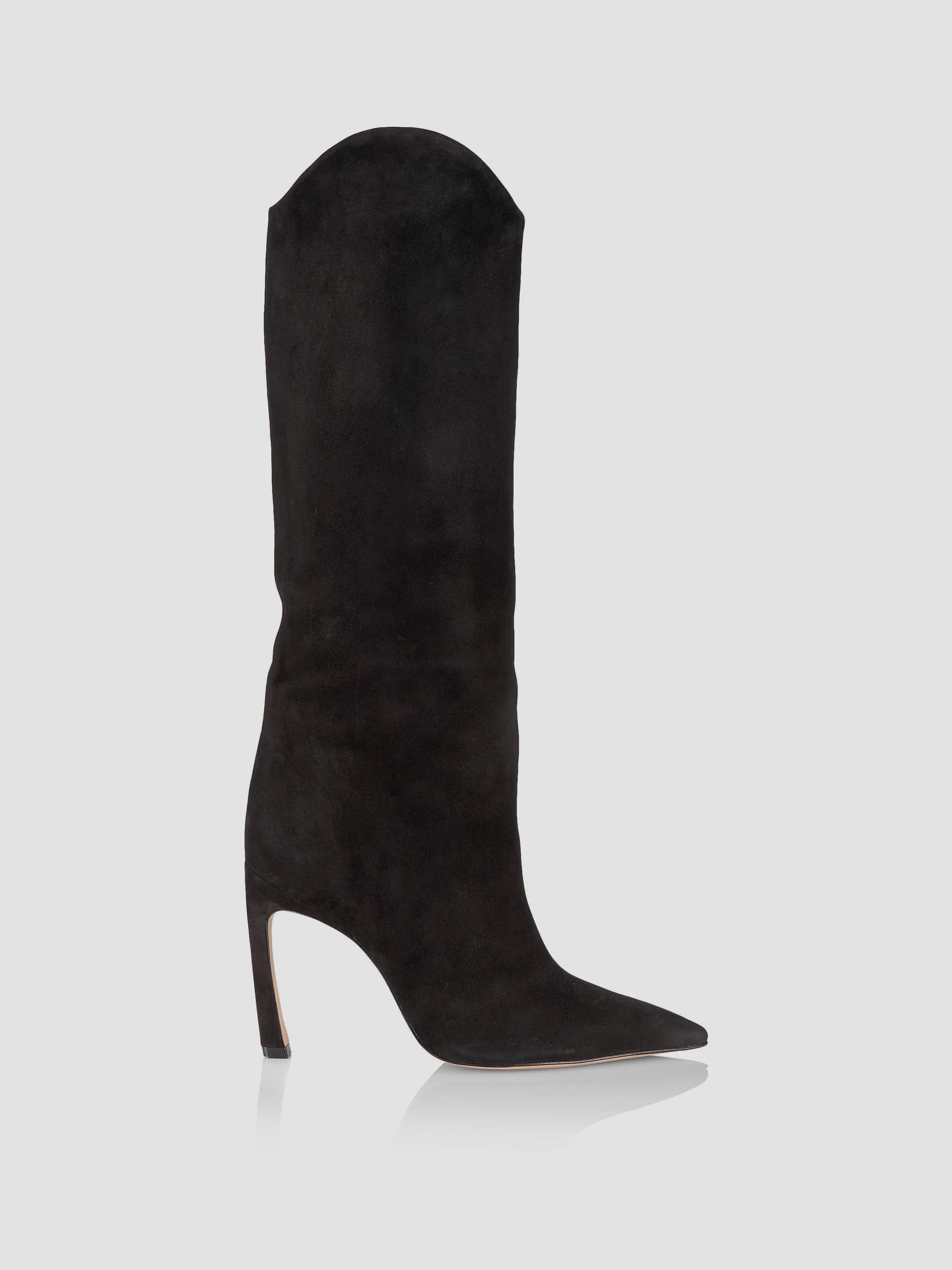 Women's Maryana Nubuck Knee-High Boots - Black - 1