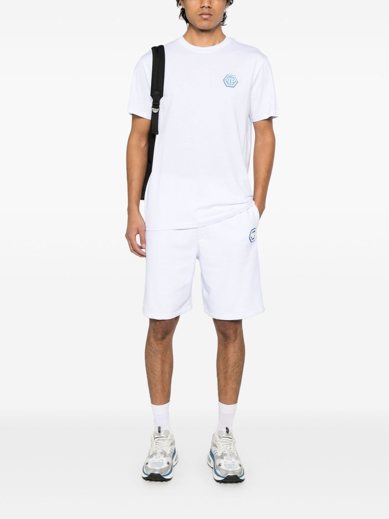 PHILIPP PLEIN logo-print track shorts outlook