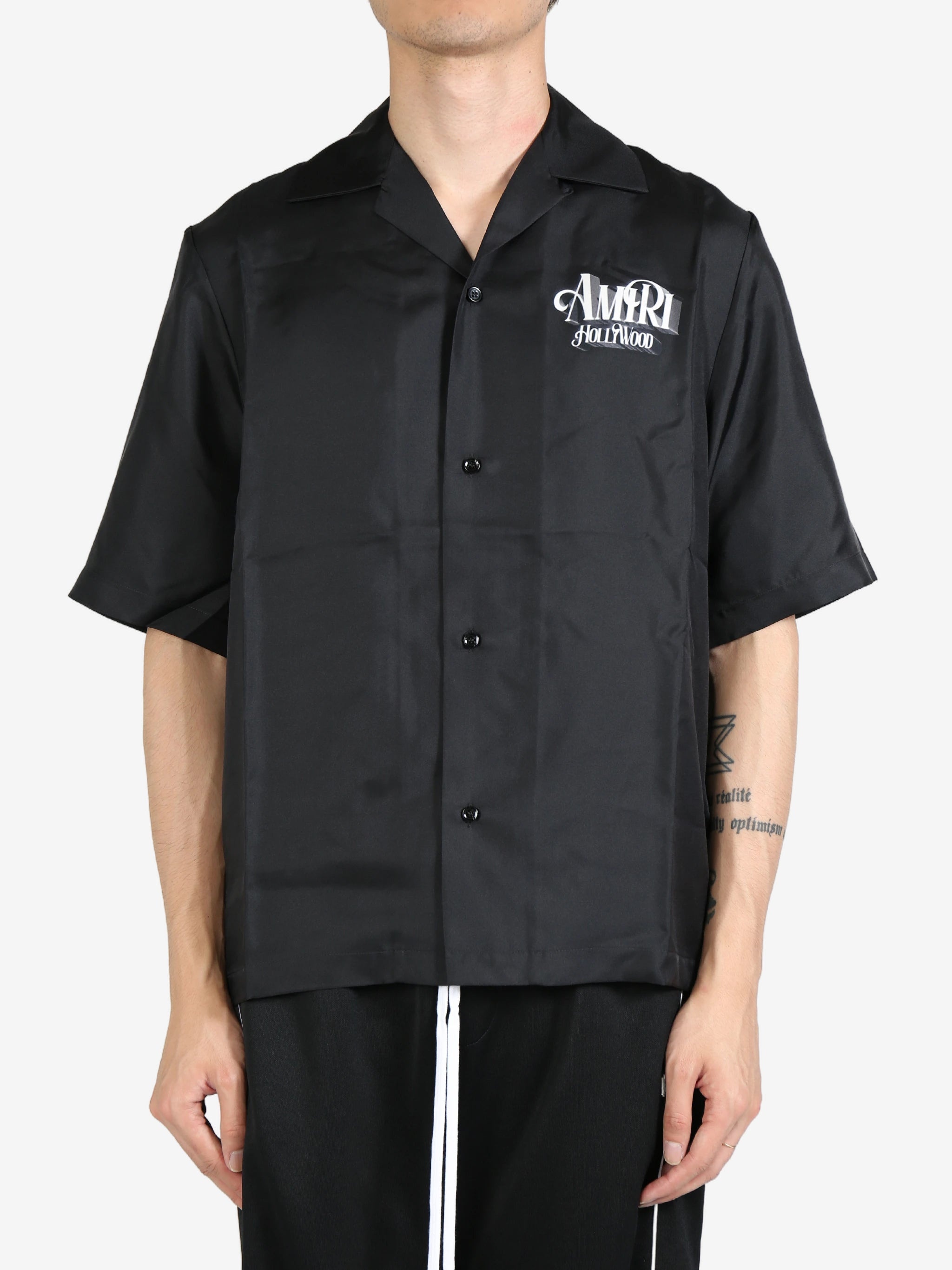 AMIRI Men Credits Bowling Shirt - 1