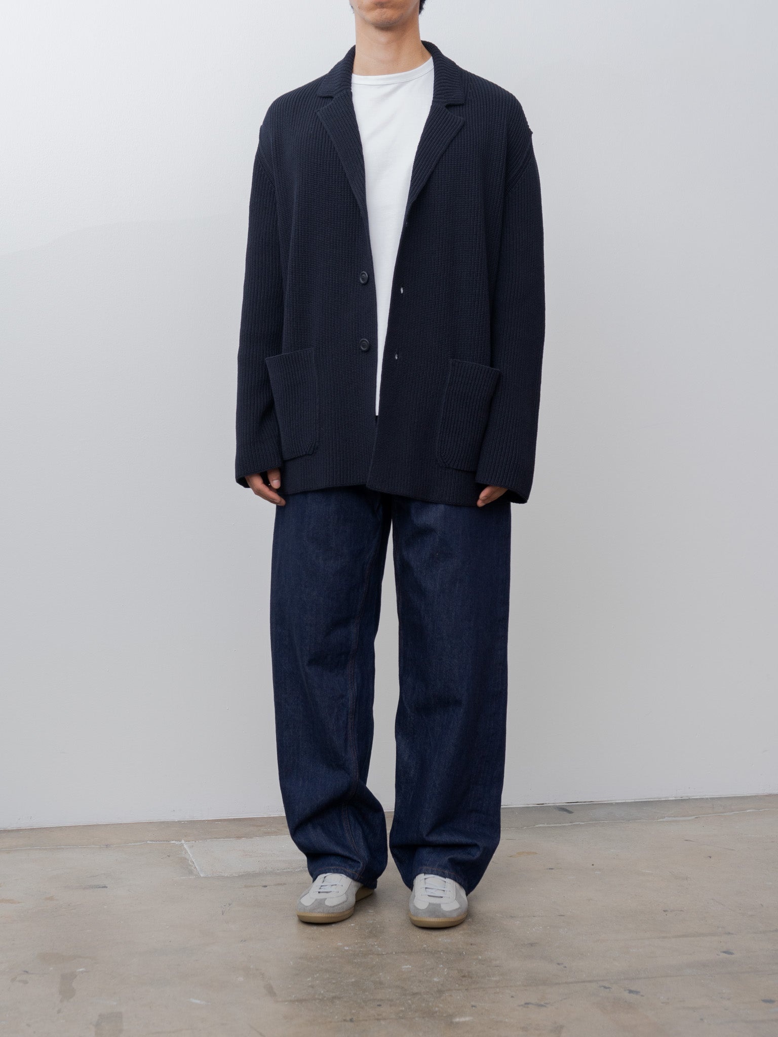Pannocchia Jacket CREPE COT - Navy - 2