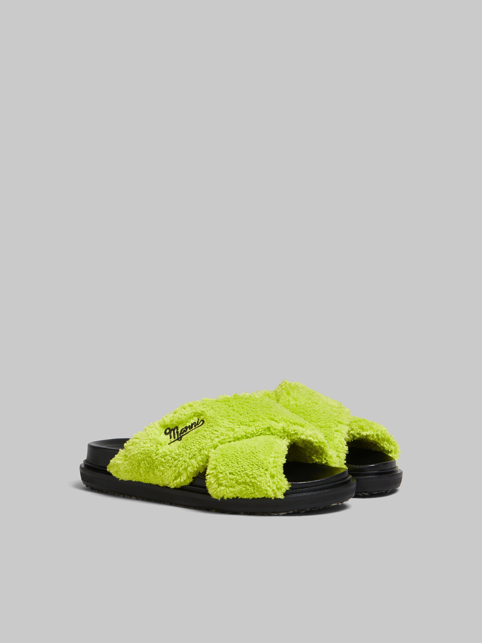GREEN TERRY SLIDE SANDAL - 2