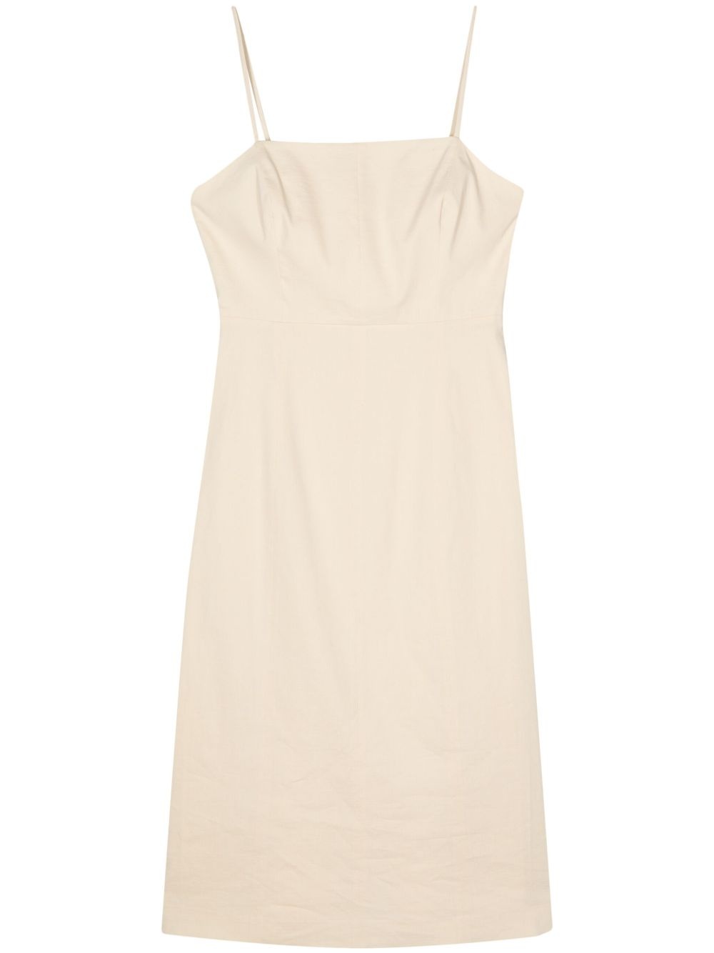 sleeveless A-line midi dress - 1