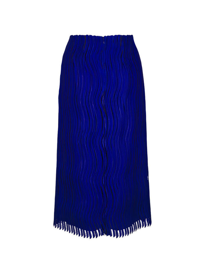 AKRIS fringed midi skirt outlook