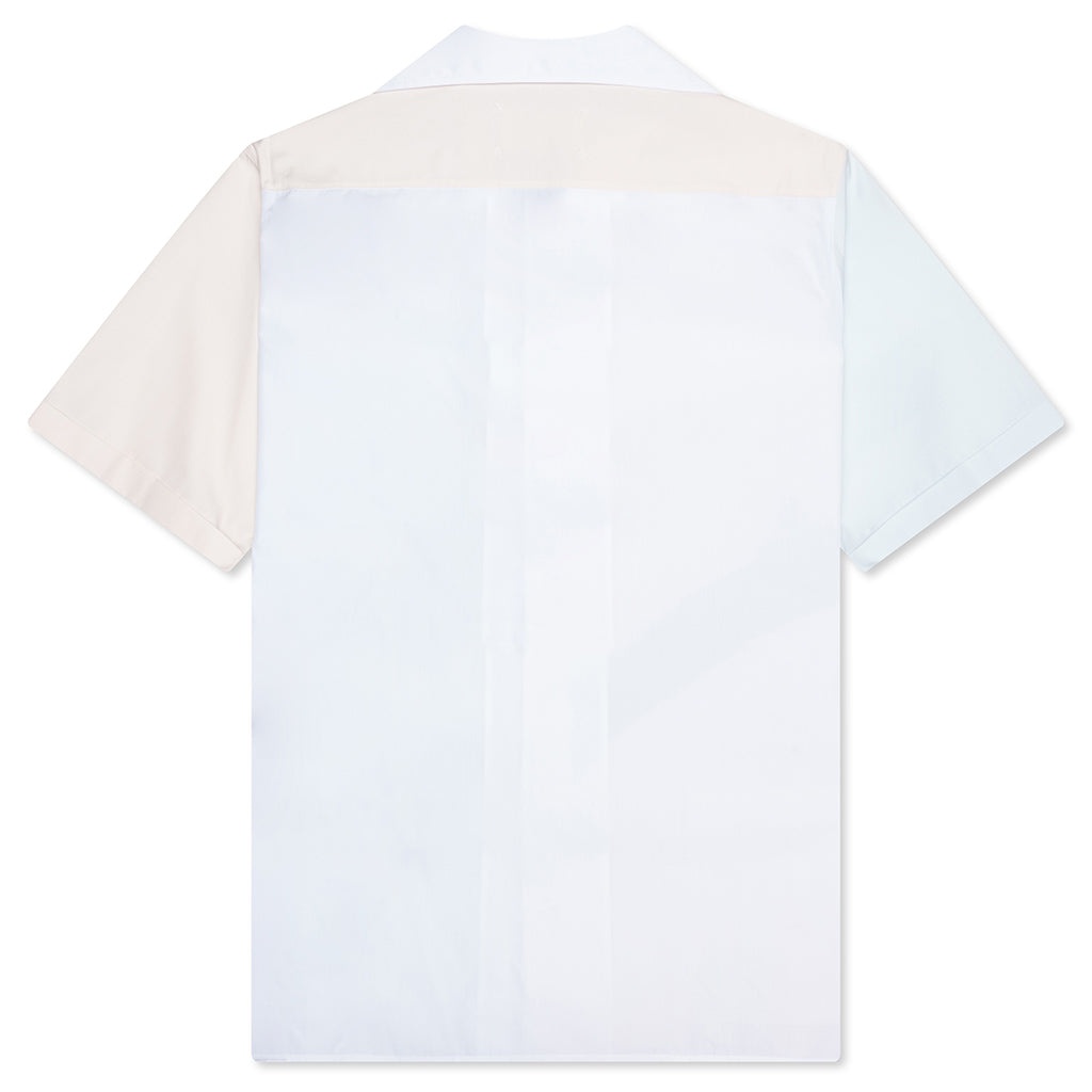 SHORT SLEEVE POCKET SHIRT - WHITE/CREAM/LIGHT BLUE - 2