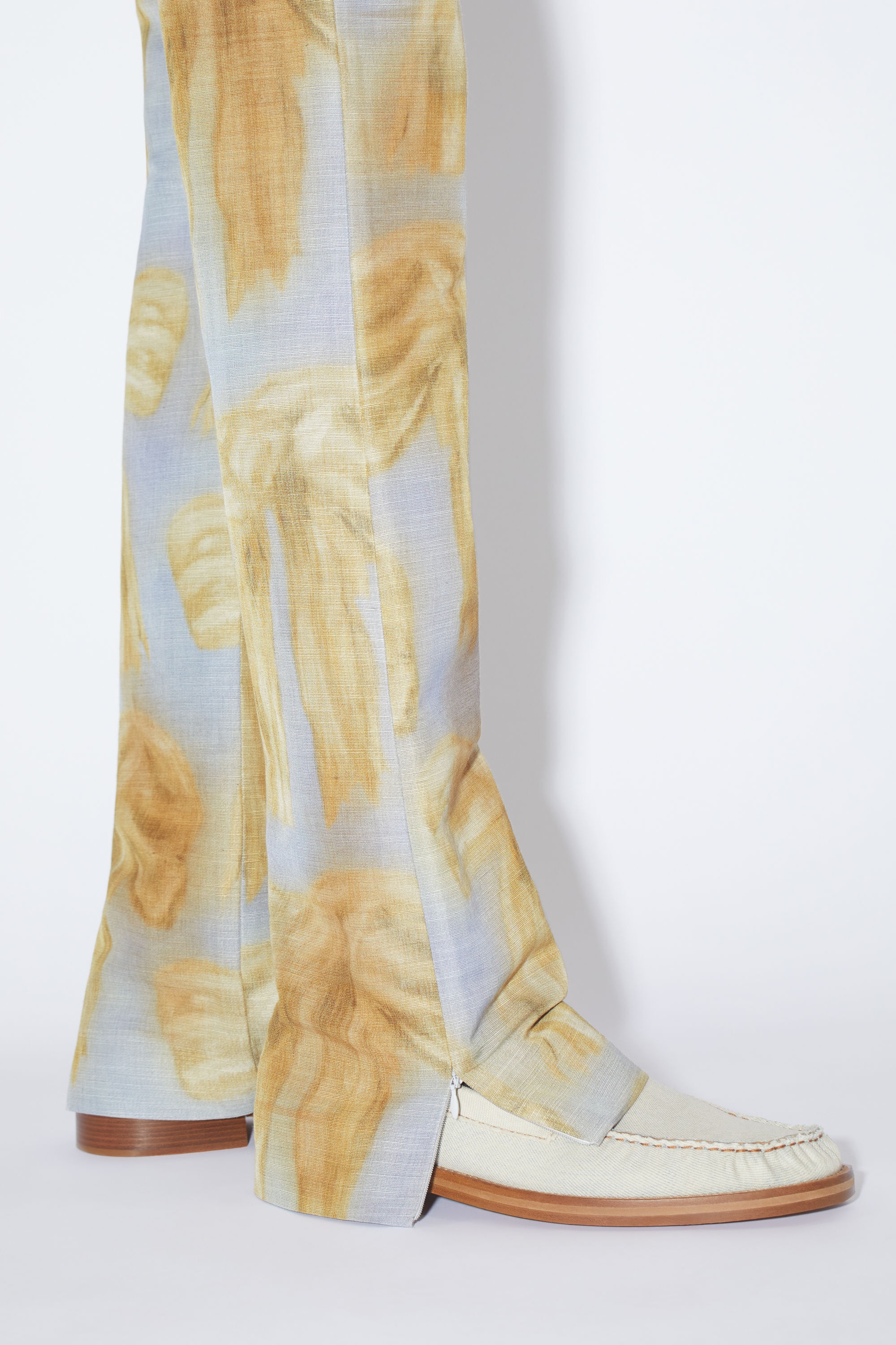 Printed trousers - Light blue/beige - 5
