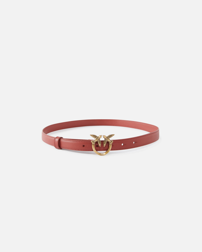 LOVE BIRDS THIN LEATHER BELT 2CM 1
