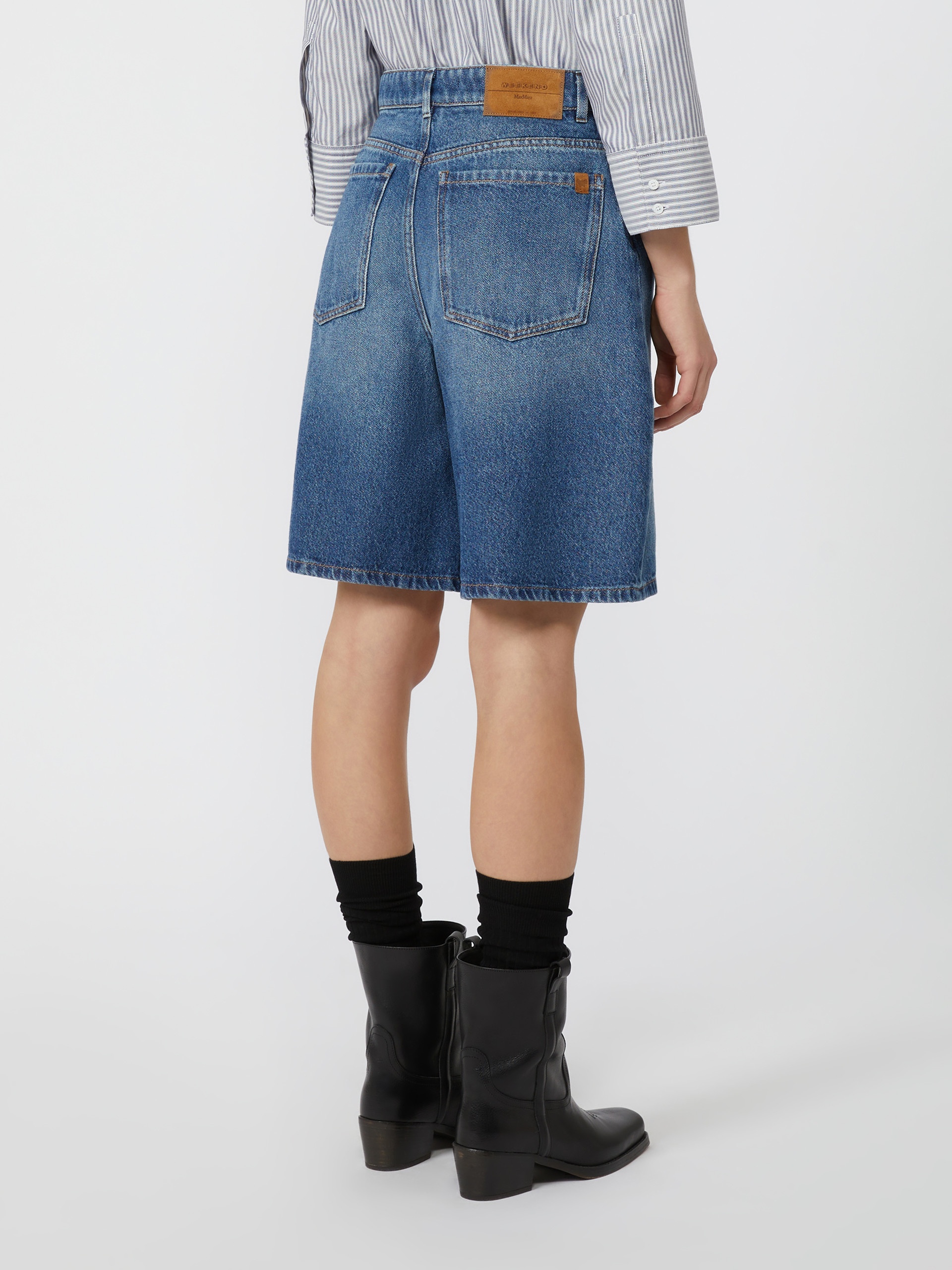 DONNOLA Cotton denim Bermuda shorts - 4