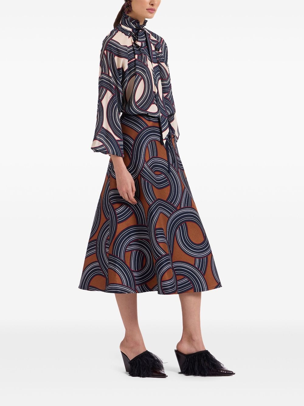 jacquard midi skirt - 2