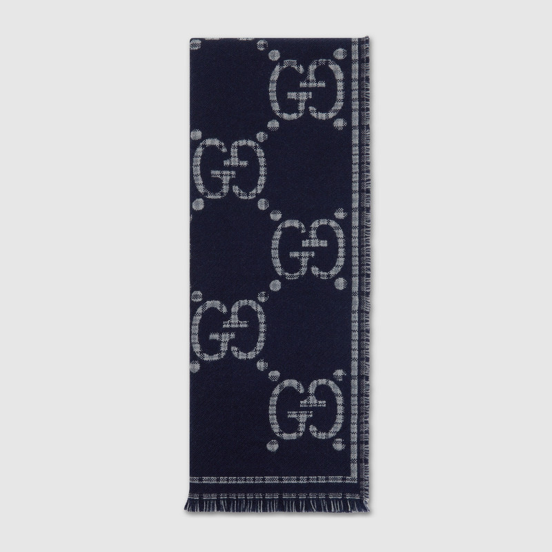 Check GG wool scarf 1