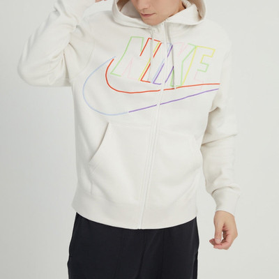Nike Nike Club Fleece Logo Jacket 'White' DX0536-030 outlook
