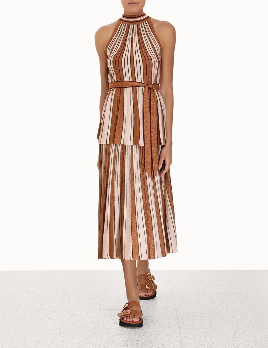 LUMINOSITY LUREX STRIPE SKIRT - 2