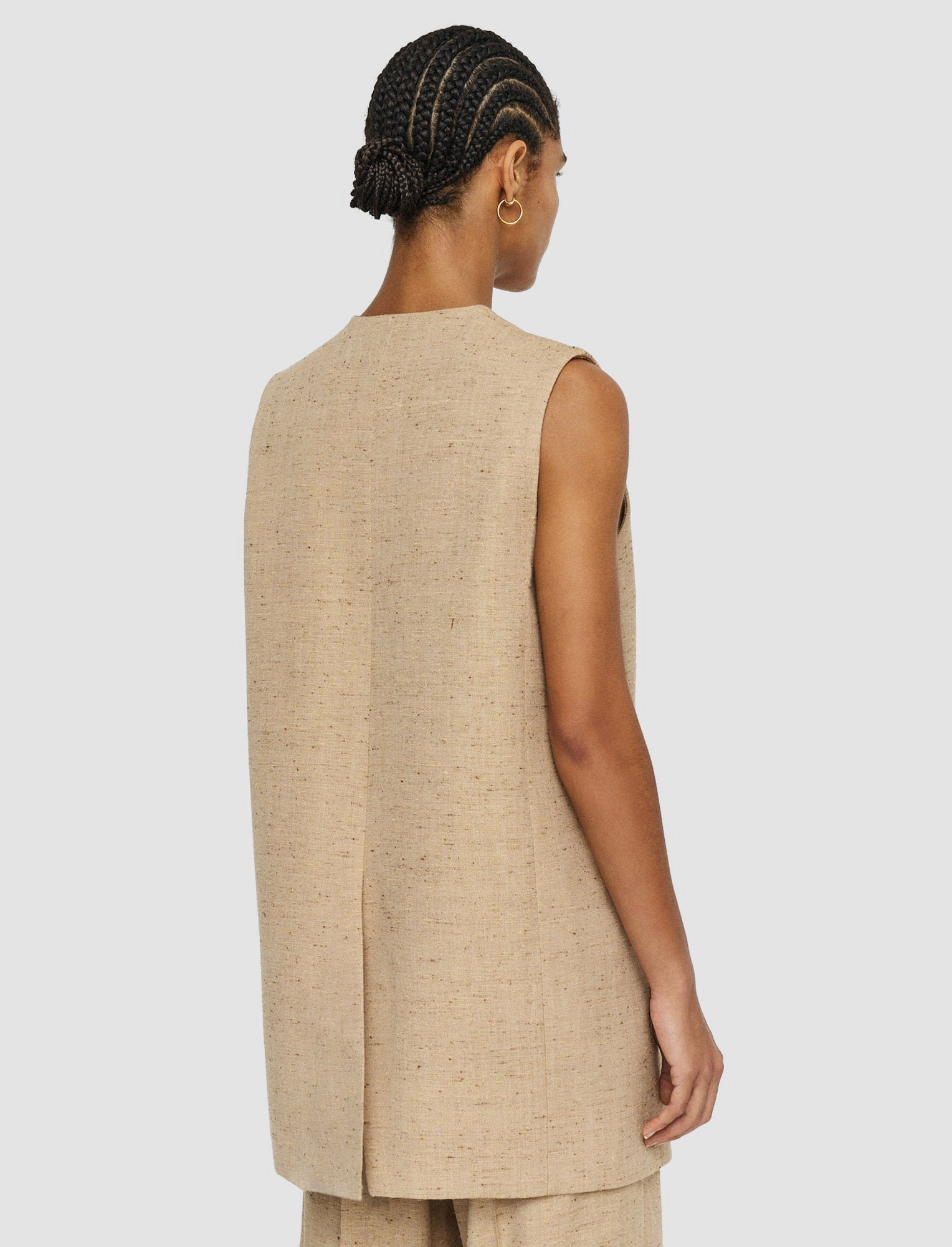 Speckled Silk Linen Arago Waistcoat - 4