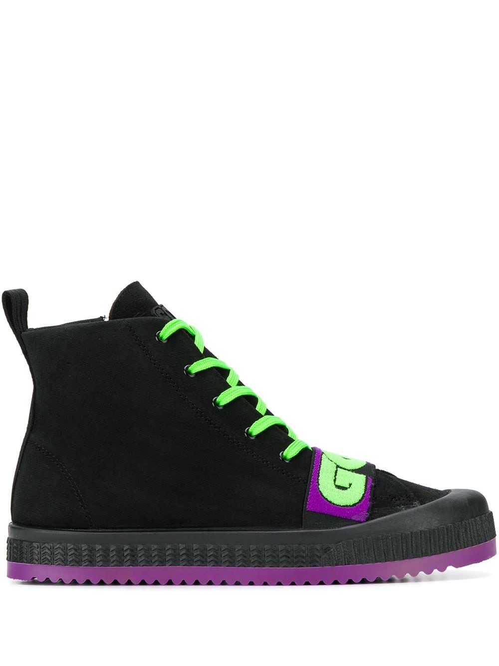 logo strap high-top sneakers - 1