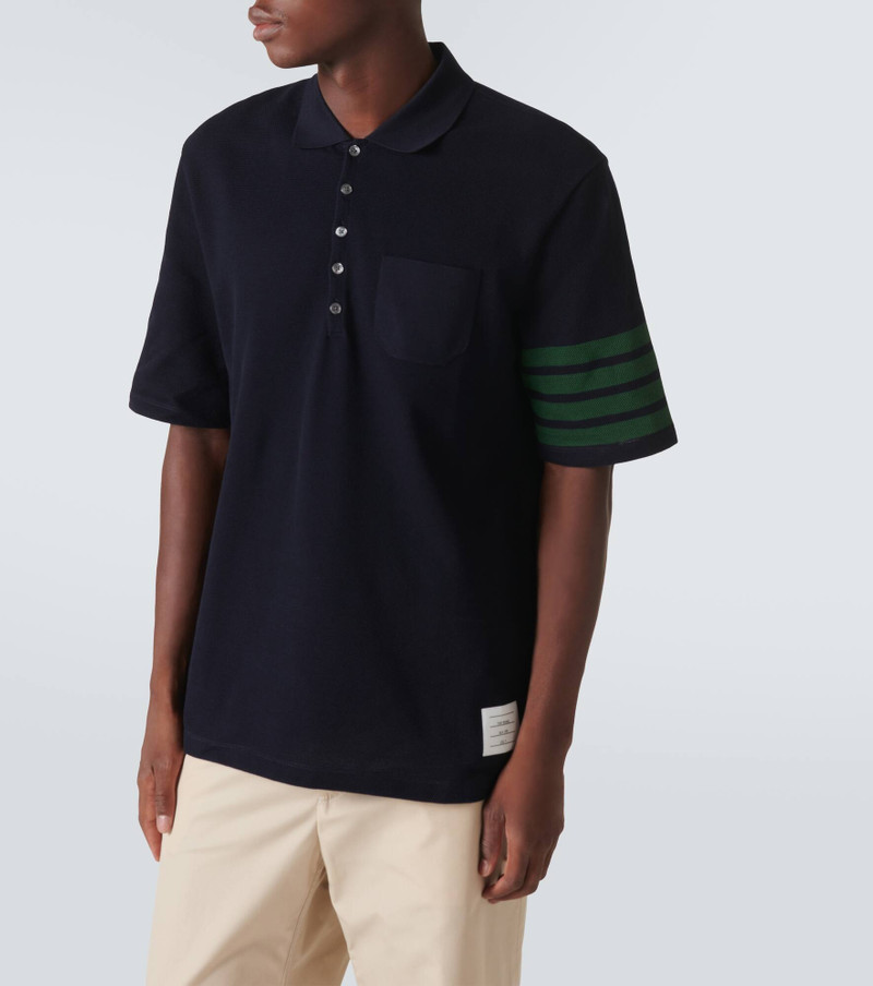 4-Bar cotton piqué polo shirt 3