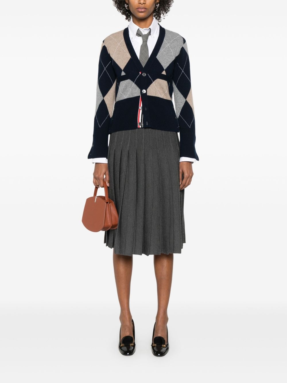argyle intarsia cashmere cardigan - 2