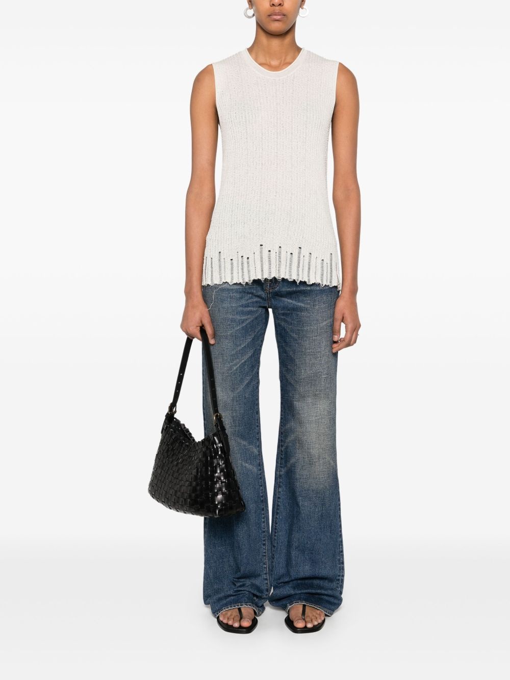 ribbed-knit vest - 2