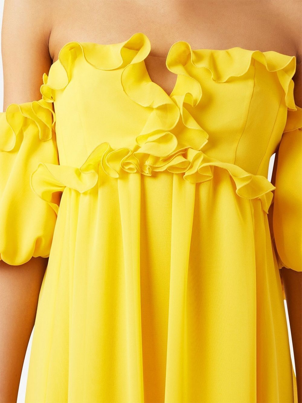 ruffle-detail off-shoulder dress - 5