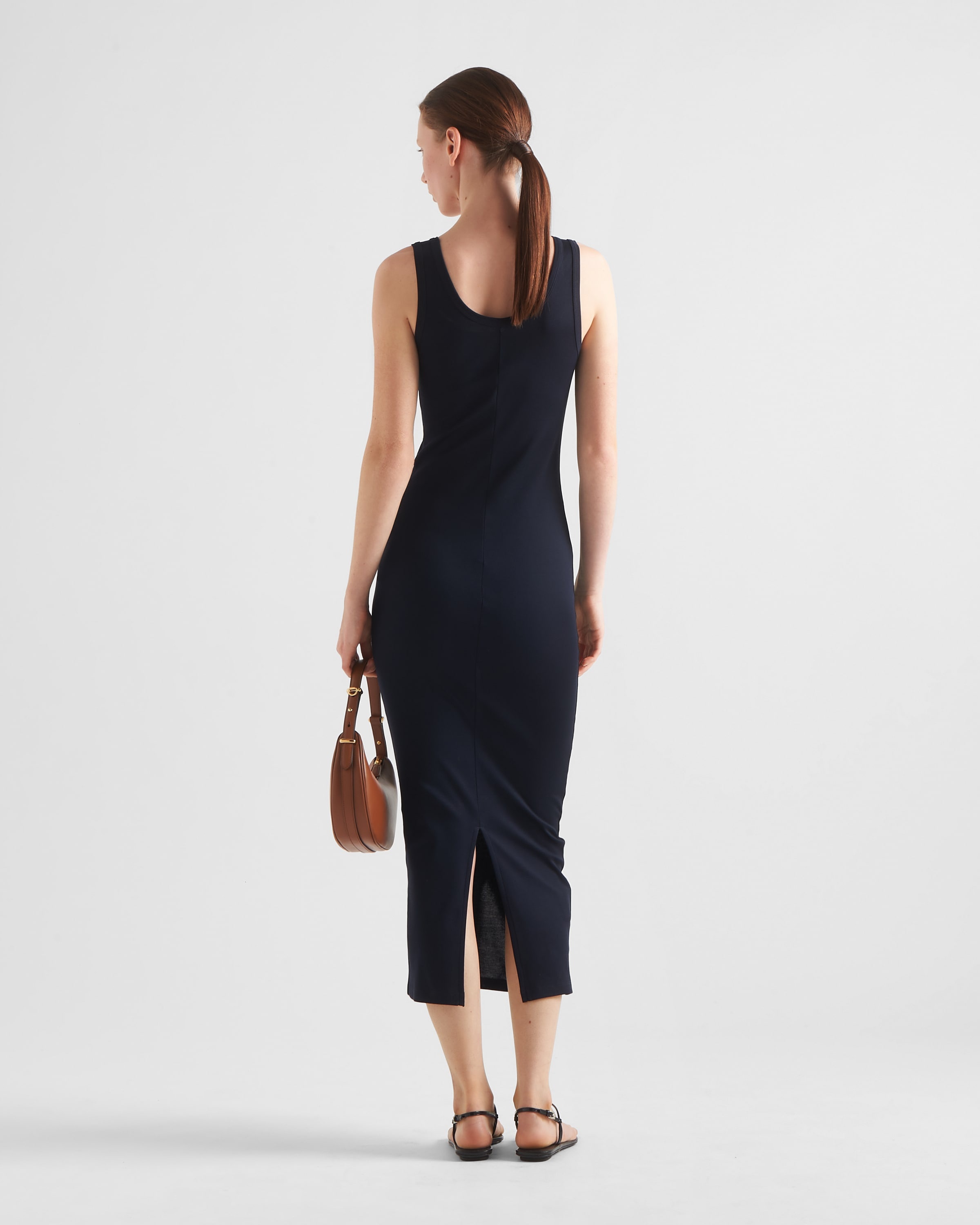 Ribbed knit cotton dress - 5