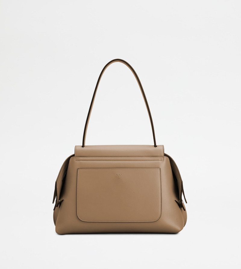 TOD'S WAVE BAG IN LETHER SMALL - BEIGE 4