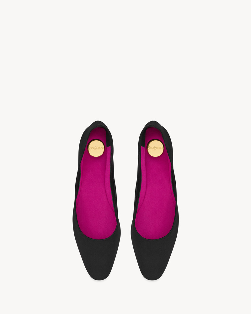 SAINT LAURENT LOU BALLERINAS IN SATIN CREPE outlook