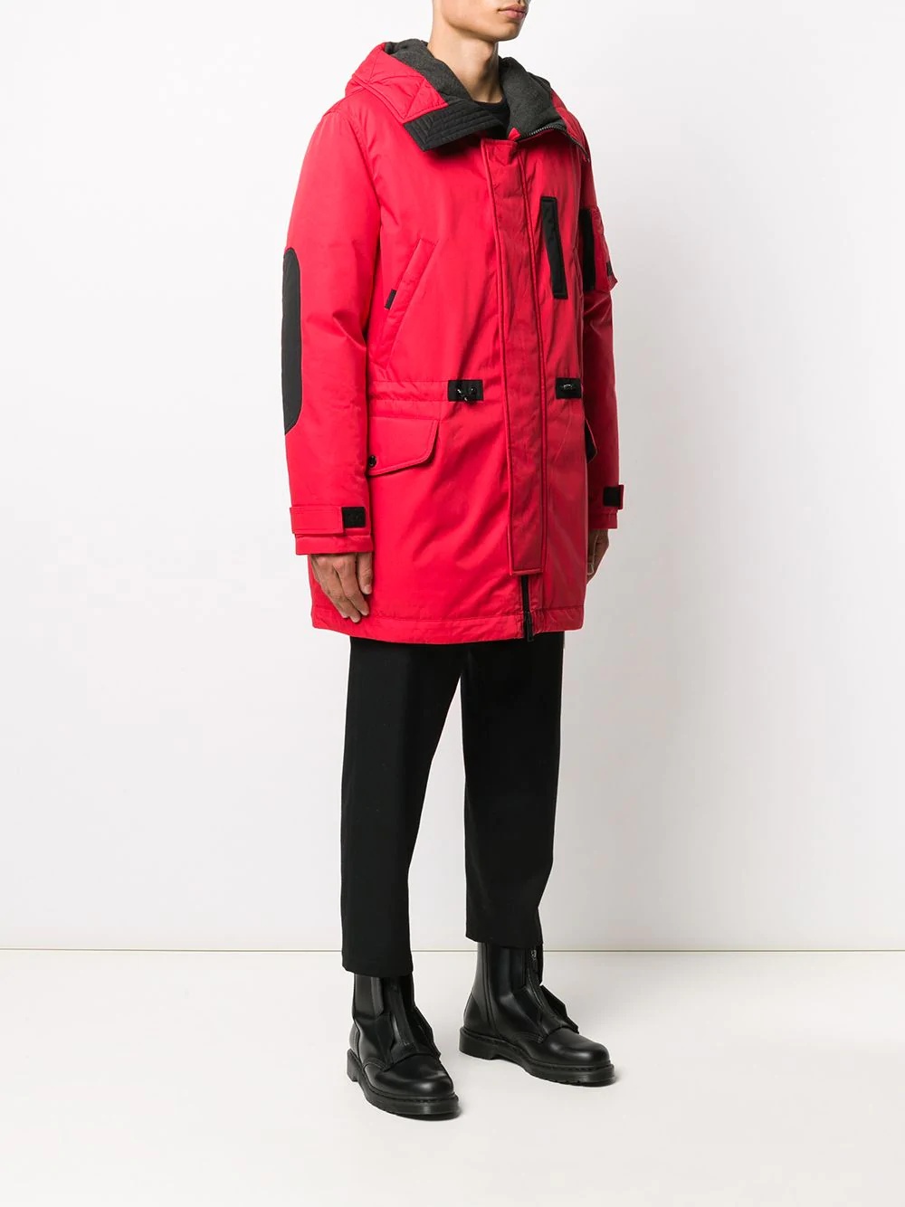 drawstring duffel coat - 3